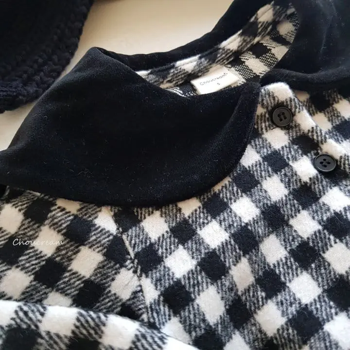 Choucream - Korean Baby Fashion - #babyoutfit - Check Sailor Bodysuit - 3