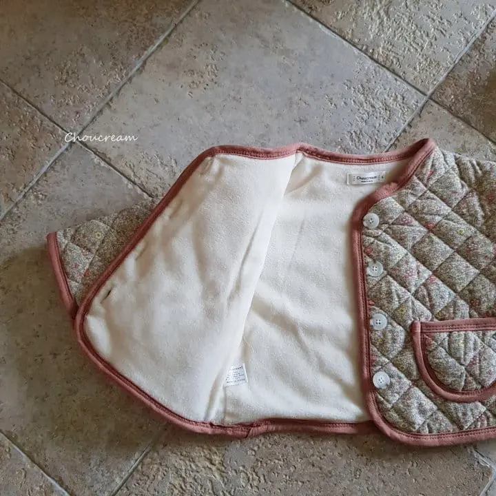 Choucream - Korean Baby Fashion - #babyoutfit - Bebe Quilting Jacket Flower Rib - 10
