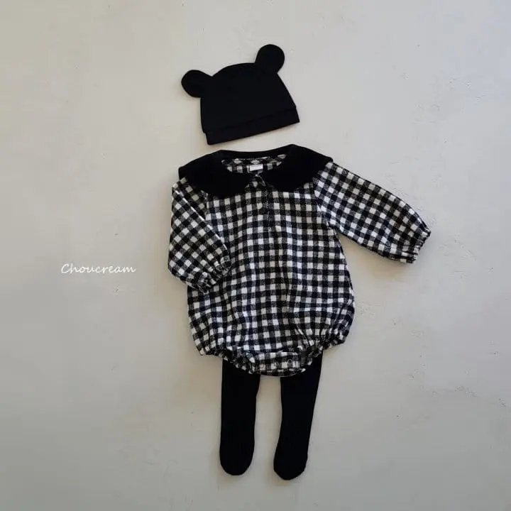 Choucream - Korean Baby Fashion - #onlinebabyboutique - Check Sailor Bodysuit - 5