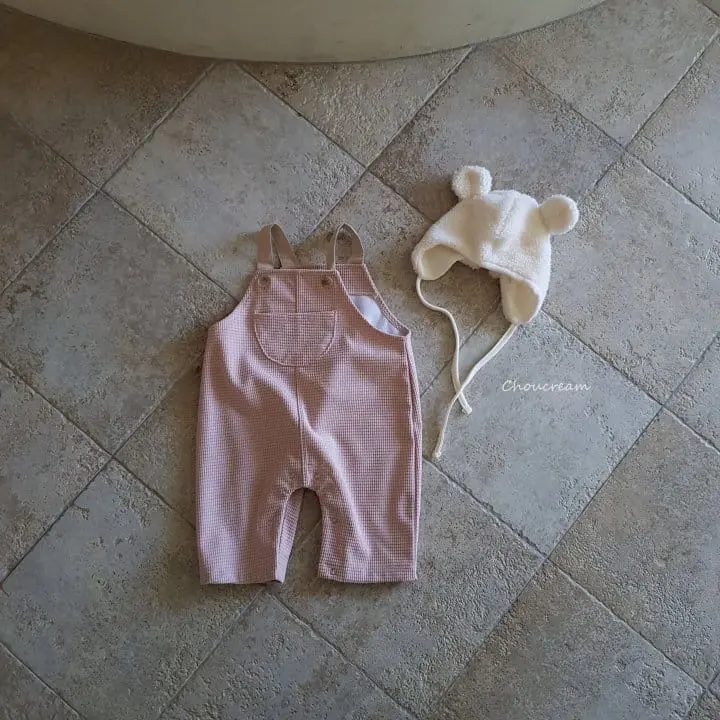 Choucream - Korean Baby Fashion - #onlinebabyshop - Waffle Dungarees Overalls - 9
