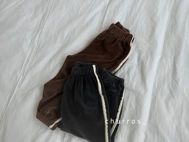 Churros - Korean Children Fashion - #kidzfashiontrend - Veloure Pants - 4