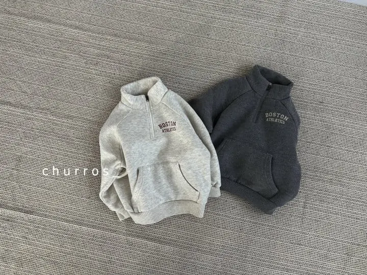 Churros - Korean Children Fashion - #childofig - Boston Half Zip-up Sweatshirt - 3