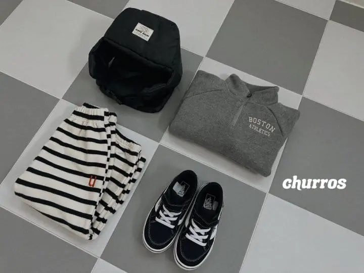 Churros - Korean Children Fashion - #childrensboutique - Boston Half Zip-up Sweatshirt - 5