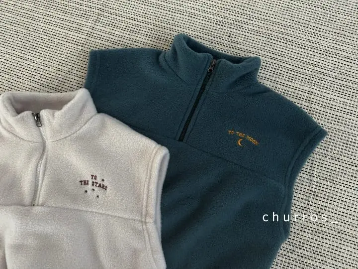 Churros - Korean Children Fashion - #childrensboutique - Star Moon Fleece Vest - 3