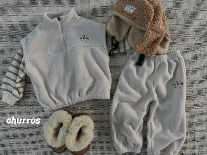 Churros - Korean Children Fashion - #childrensboutique - Star Moon Fleece Pants - 10