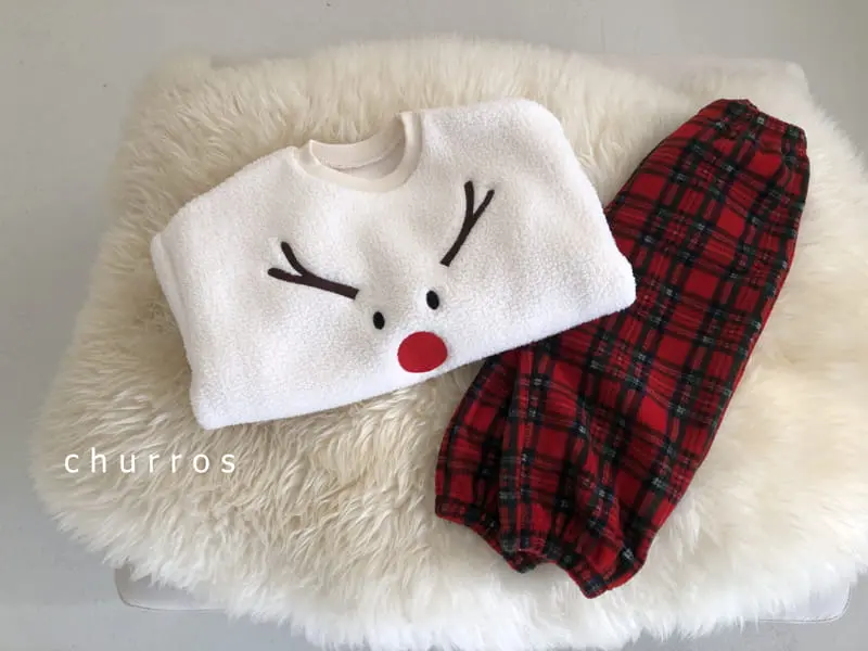 Churros - Korean Children Fashion - #childrensboutique - Check Santa Pants - 2