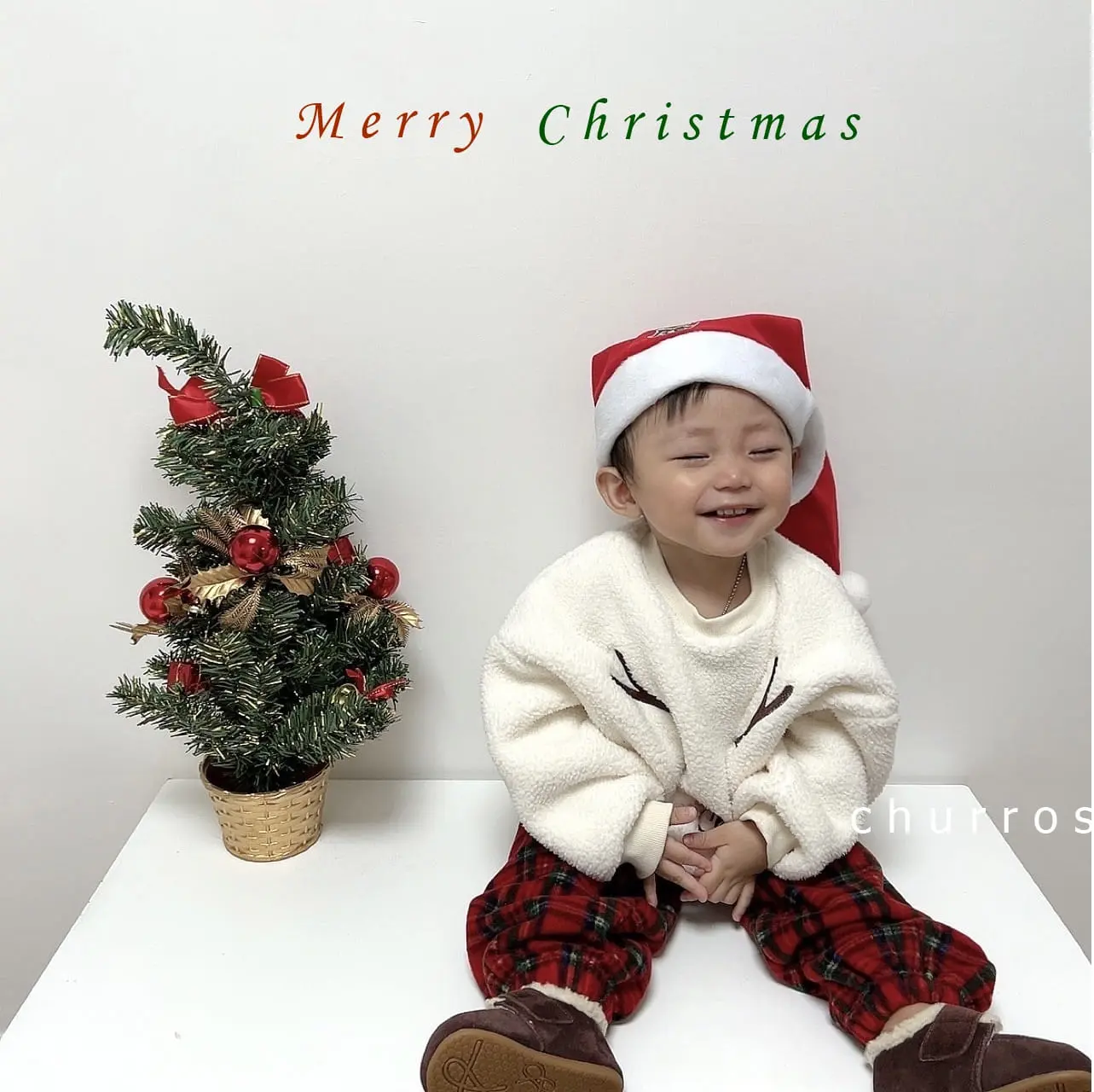 Churros - Korean Children Fashion - #kidsshorts - Bookle Santa Sweatshirt - 7