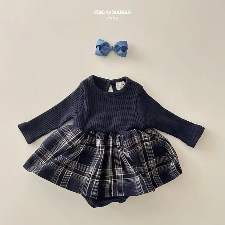 Ciel De Maman - Korean Baby Fashion - #babyboutique - Check Check Skirt Suit - 2