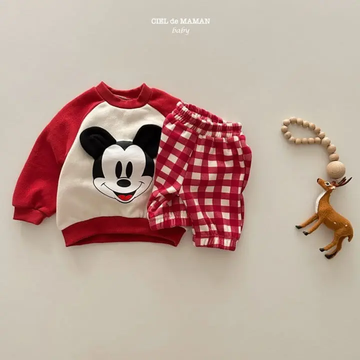 Ciel De Maman - Korean Baby Fashion - #babyboutiqueclothing - Check M Top Bottom sEt - 6