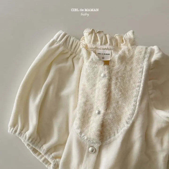 Ciel De Maman - Korean Baby Fashion - #babyboutiqueclothing - Veloure Lace Set - 3