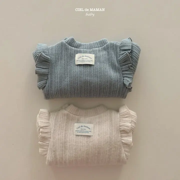 Ciel De Maman - Korean Baby Fashion - #babyboutiqueclothing - Frill Half Tee