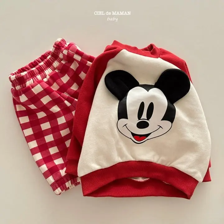 Ciel De Maman - Korean Baby Fashion - #babyclothing - Check M Top Bottom sEt - 7