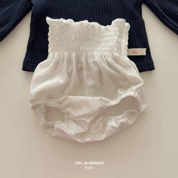 Ciel De Maman - Korean Baby Fashion - #babyclothing - Smocked Velvet Bloomer - 5