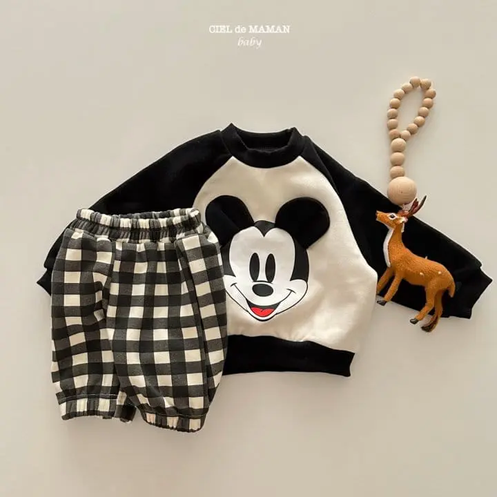 Ciel De Maman - Korean Baby Fashion - #babyfashion - Check M Top Bottom sEt - 8