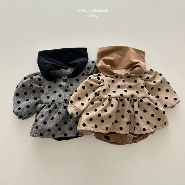 Ciel De Maman - Korean Baby Fashion - #babyfever - Dot Bodysuit - 8