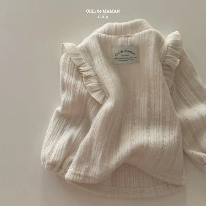 Ciel De Maman - Korean Baby Fashion - #babygirlfashion - Frill Half Tee - 5