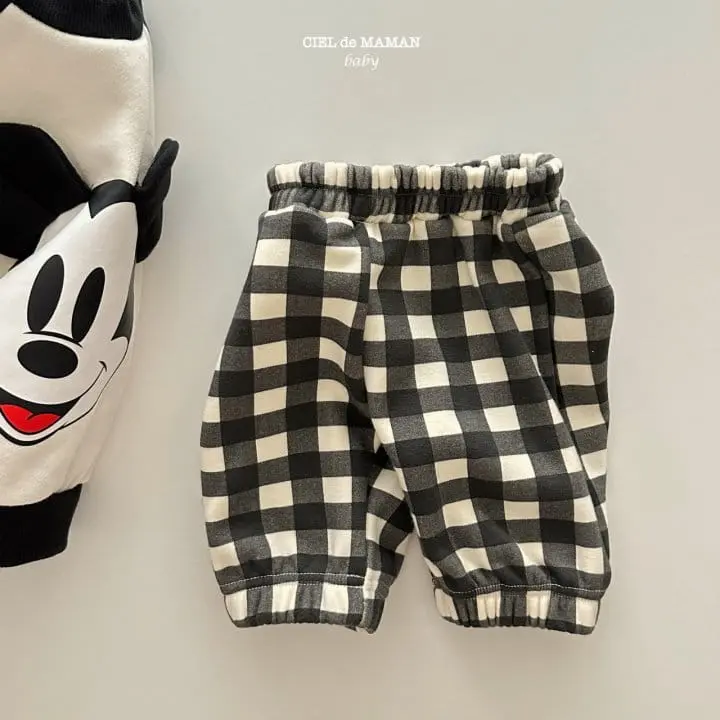 Ciel De Maman - Korean Baby Fashion - #babylifestyle - Check M Top Bottom sEt - 11
