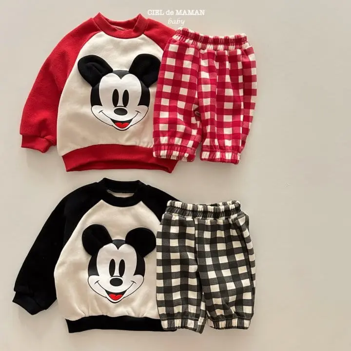 Ciel De Maman - Korean Baby Fashion - #babyoninstagram - Check M Top Bottom sEt - 12