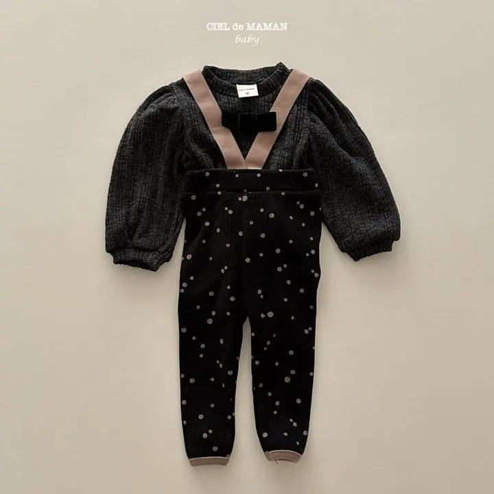 Ciel De Maman - Korean Baby Fashion - #babyoutfit - Mellow Dungarees Leggings - 8