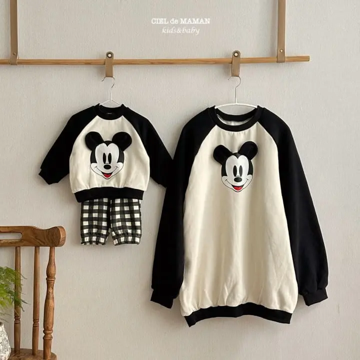 Ciel De Maman - Korean Baby Fashion - #onlinebabyboutique - Check M Top Bottom sEt - 2