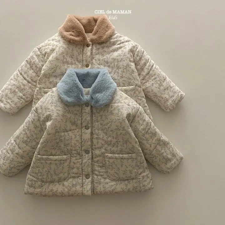 Ciel De Maman - Korean Children Fashion - #designkidswear - Flower Padding Jacket - 9