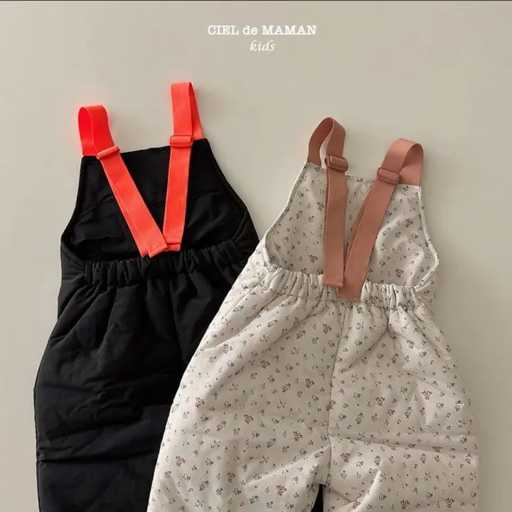 Ciel De Maman - Korean Children Fashion - #kidzfashiontrend - Skii Dungarees Pants Black - 2