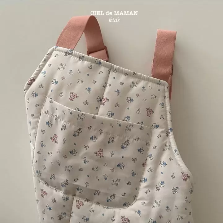 Ciel De Maman - Korean Children Fashion - #prettylittlegirls - Skii Dungarees Pants Flower - 8