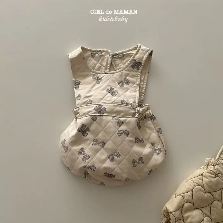 Ciel De Maman - Korean Children Fashion - #toddlerclothing - Quilting One-piece Heart - 10