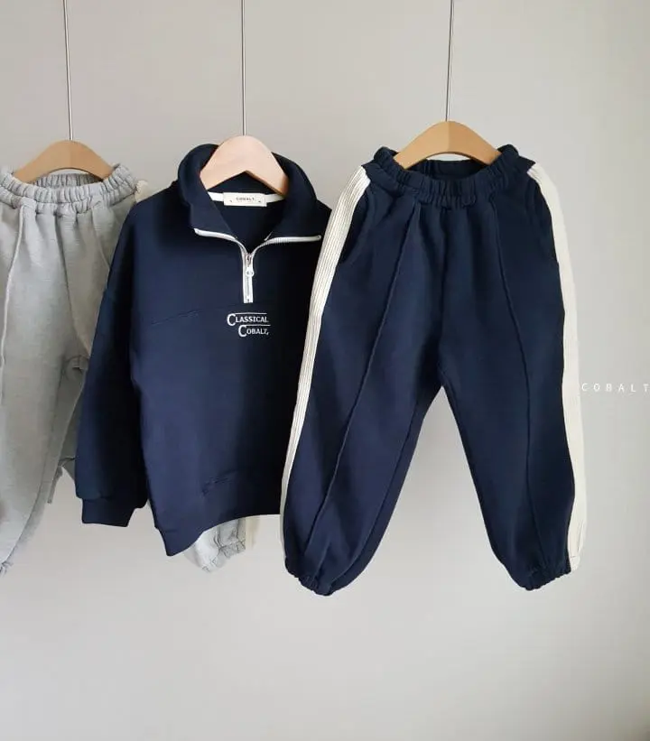 Cobalt - Korean Children Fashion - #childofig - Corduroy Jogger Pants - 10