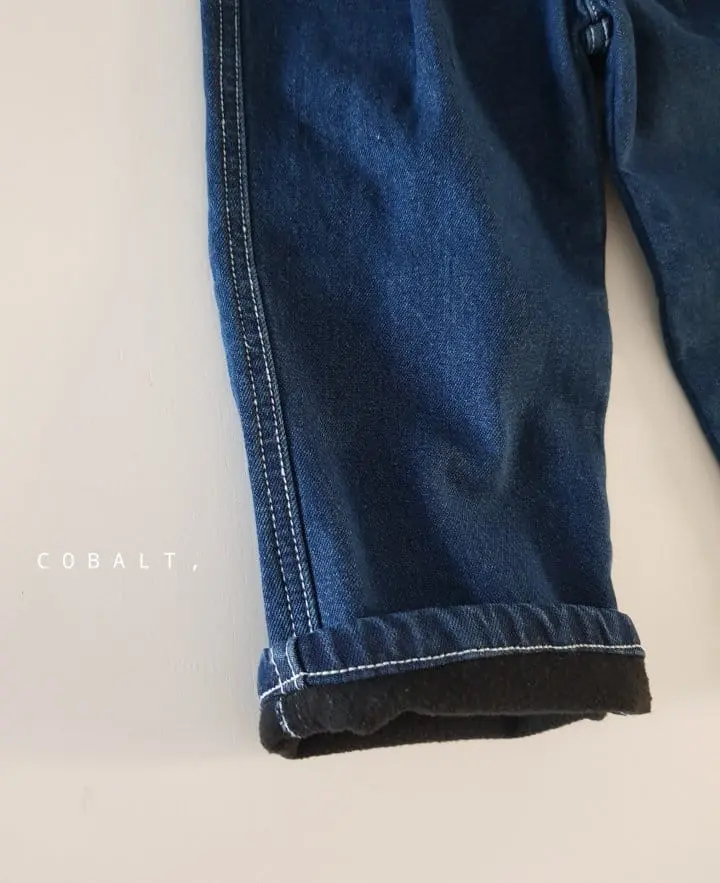 Cobalt - Korean Children Fashion - #Kfashion4kids - Fleece Wide Jeans - 4
