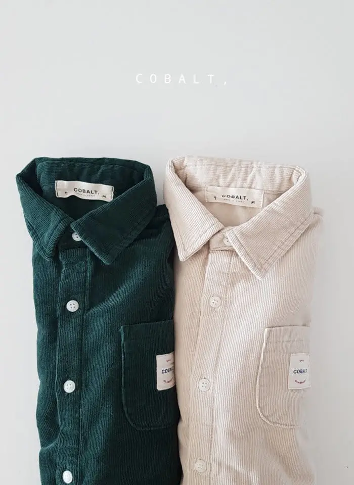 Cobalt - Korean Children Fashion - #littlefashionista - Rib Fleece Shirt - 10