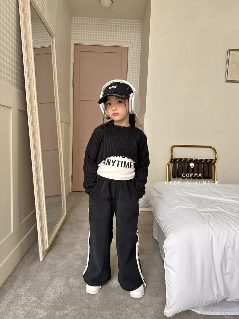 Comma - Korean Children Fashion - #Kfashion4kids - Crop Knit Tee - 6