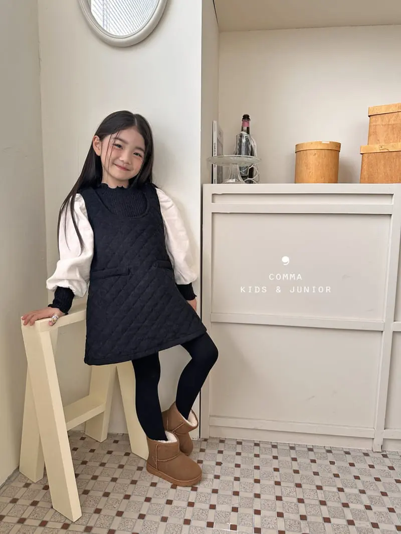 Comma - Korean Children Fashion - #childofig - Quilting One-piece - 9