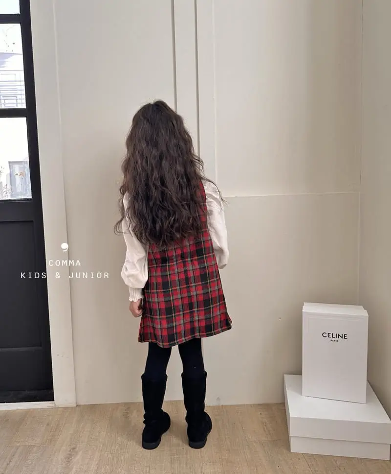 Comma - Korean Children Fashion - #discoveringself - Check A One-piece - 10