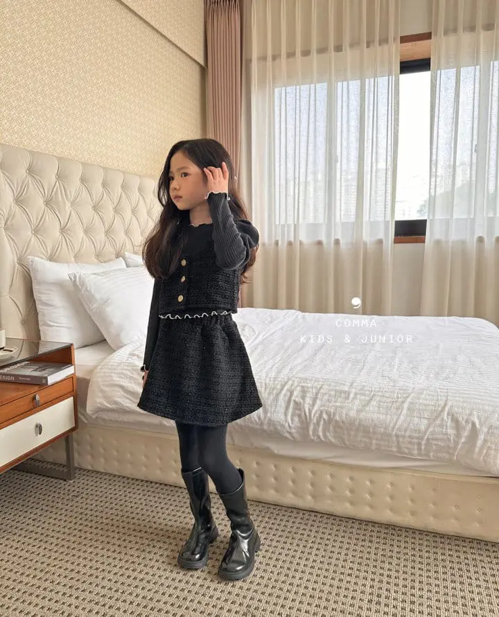 Comma - Korean Children Fashion - #kidsstore - Bustier Balck Vest