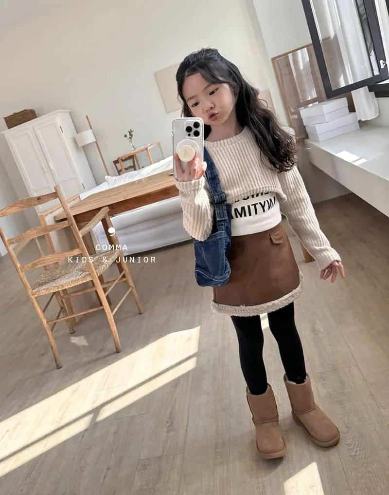Comma - Korean Children Fashion - #kidzfashiontrend - Crop Knit Tee - 5