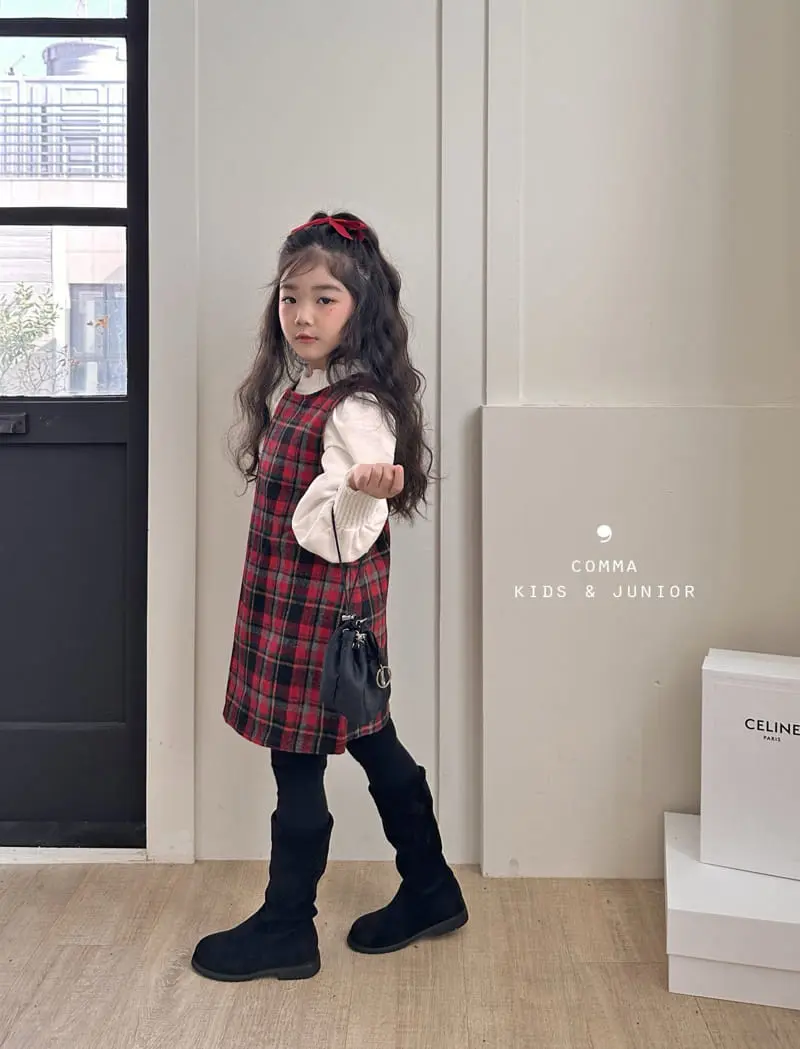 Comma - Korean Children Fashion - #prettylittlegirls - Check A One-piece - 5
