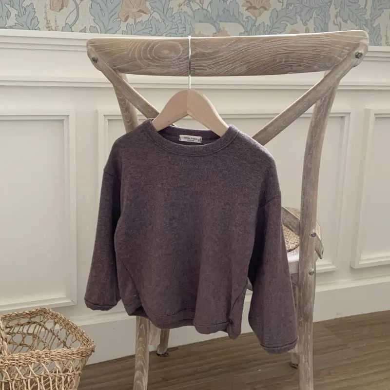 Cotton House - Korean Children Fashion - #designkidswear - Piping Peach Fleece Tee - 9