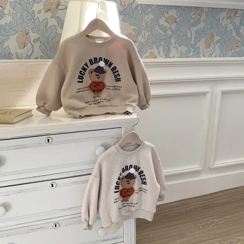 Cotton House - Korean Children Fashion - #discoveringself - Bear Sweatshirt - 4