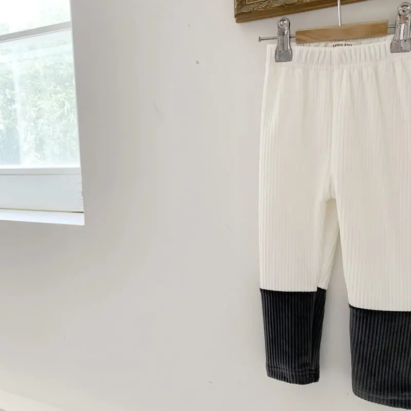 Cotton House - Korean Children Fashion - #kidsshorts - Color Velvet Leggings - 9