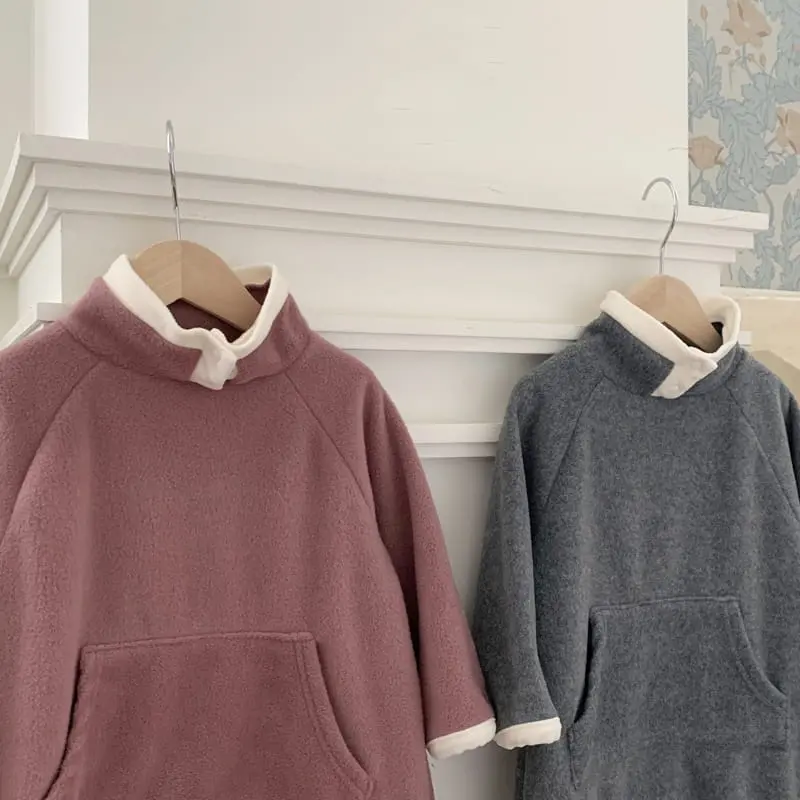 Cotton House - Korean Children Fashion - #minifashionista - Fleece Fla One-piece - 2