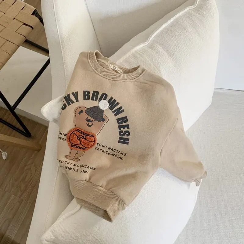 Cotton House - Korean Children Fashion - #prettylittlegirls - Bear Sweatshirt - 12