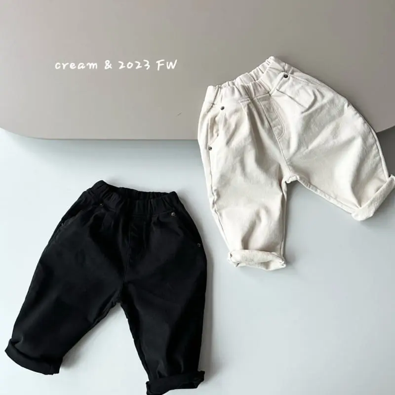 Cream Bbang - Korean Children Fashion - #Kfashion4kids - Fleece Cotton Baggy Pants - 2