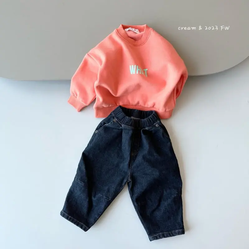 Cream Bbang - Korean Children Fashion - #discoveringself - Fleece Denim Darts Pants - 7