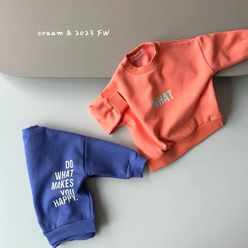 Cream Bbang - Korean Children Fashion - #discoveringself - What Fleece Sweatshirt