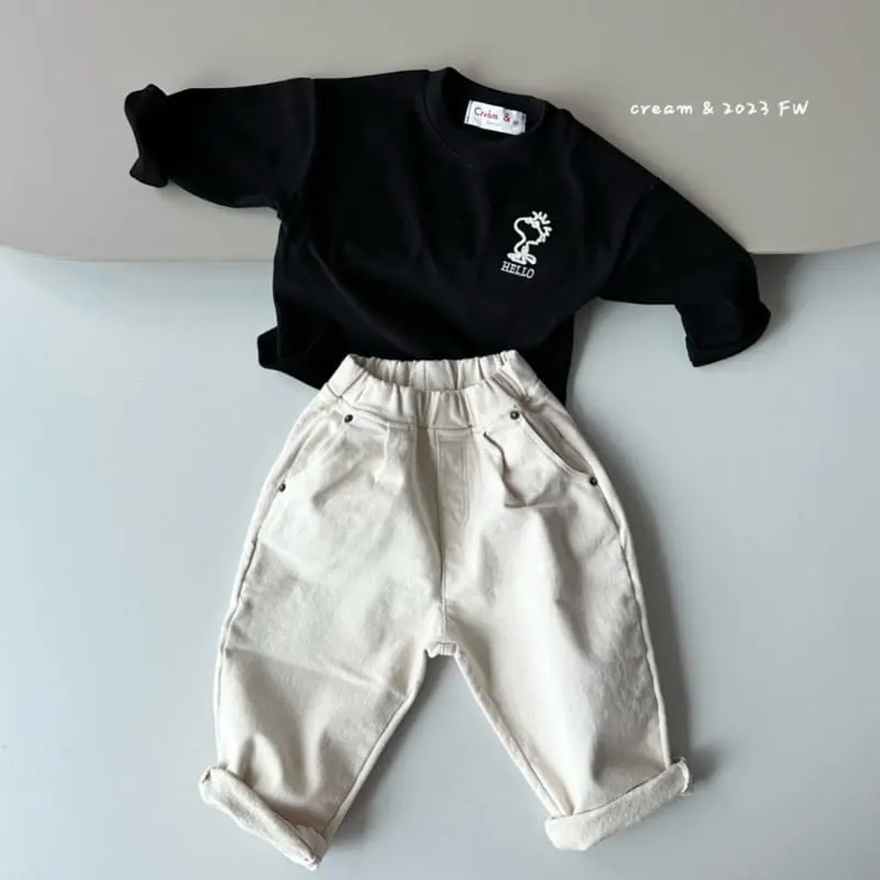 Cream Bbang - Korean Children Fashion - #discoveringself - Fleece Hello Embroidery - 9