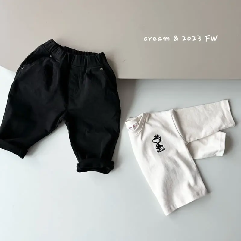 Cream Bbang - Korean Children Fashion - #fashionkids - Fleece Hello Embroidery - 10