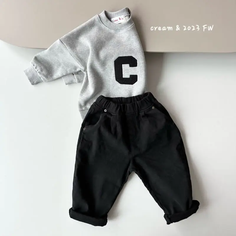 Cream Bbang - Korean Children Fashion - #prettylittlegirls - Fleece Front Back Embroidery Sweatshirt - 7