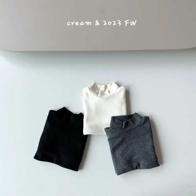 Cream Bbang - Korean Children Fashion - #prettylittlegirls - Fleece Half Turtleneck Tee