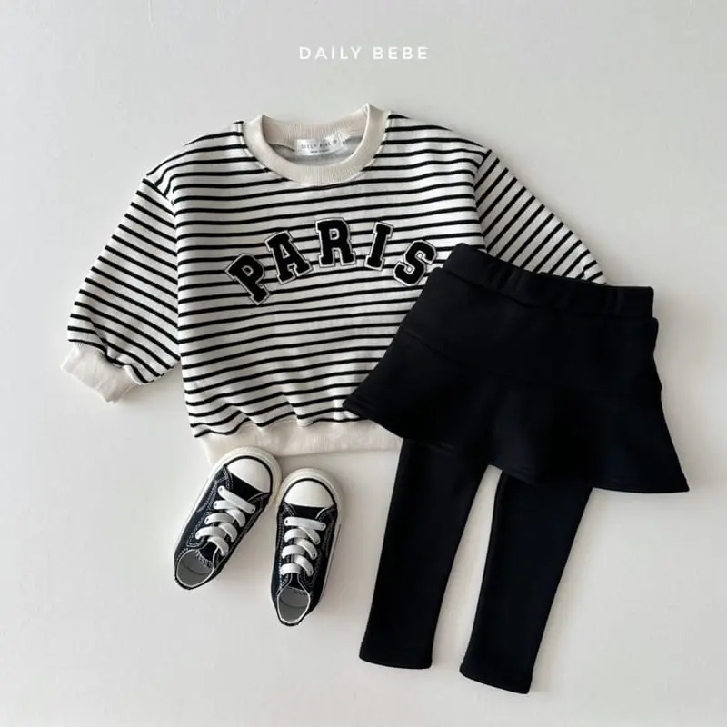 Daily Bebe - Korean Children Fashion - #Kfashion4kids - Paris Bookle Sweatshirt - 7